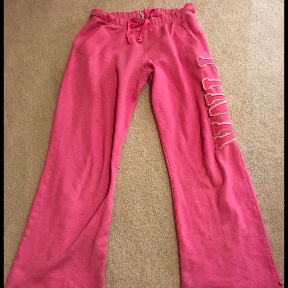 VS PINK pink logo boyfriend sweatpants